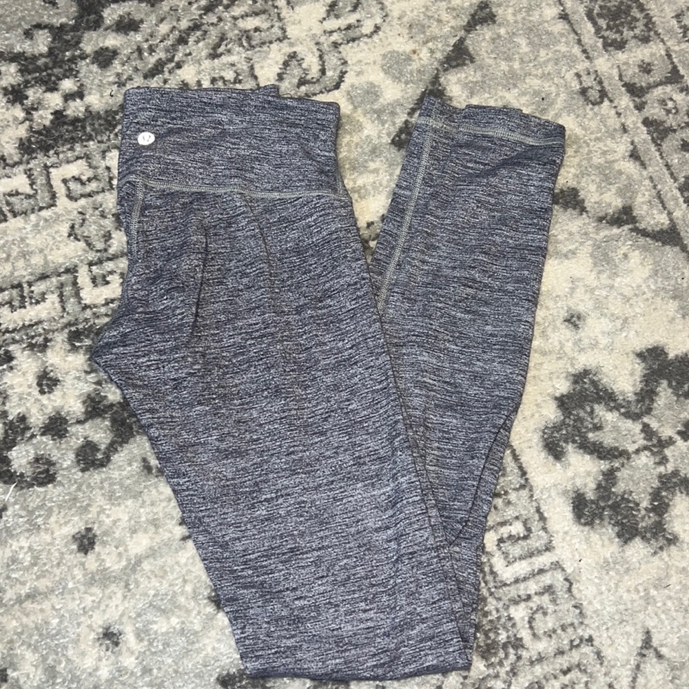 Gray Lululemon Wunder Under Leggings